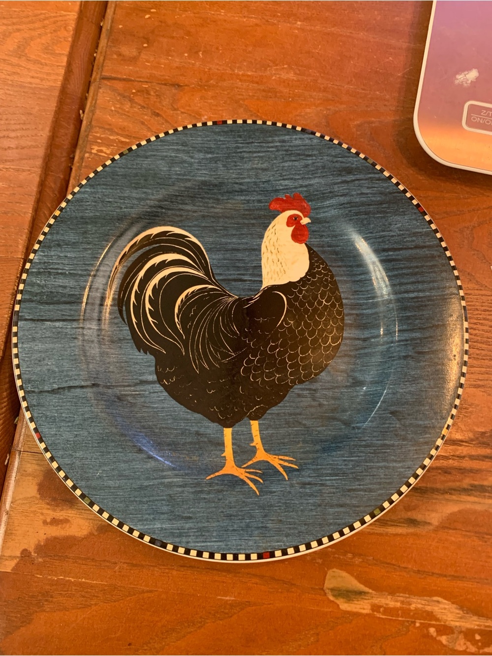 Warren Kimble Rooster Plate by Sakura 1999 Farmhouse Country Decor